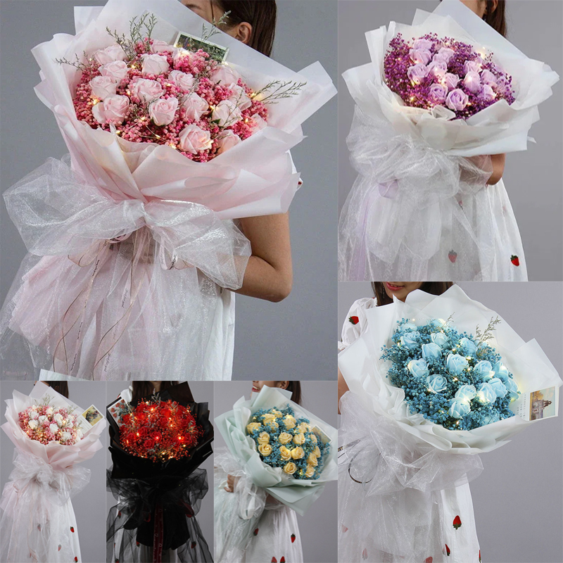 人気豪華＆綺麗母の日おしゃれな18本バラフラワーギフト！ソープフラワー バラ石鹸花 花束　卒業式　造花 枯れない花 ギフト バレンタインデー 誕生日 記念日 お祝い 母の日結婚祝い