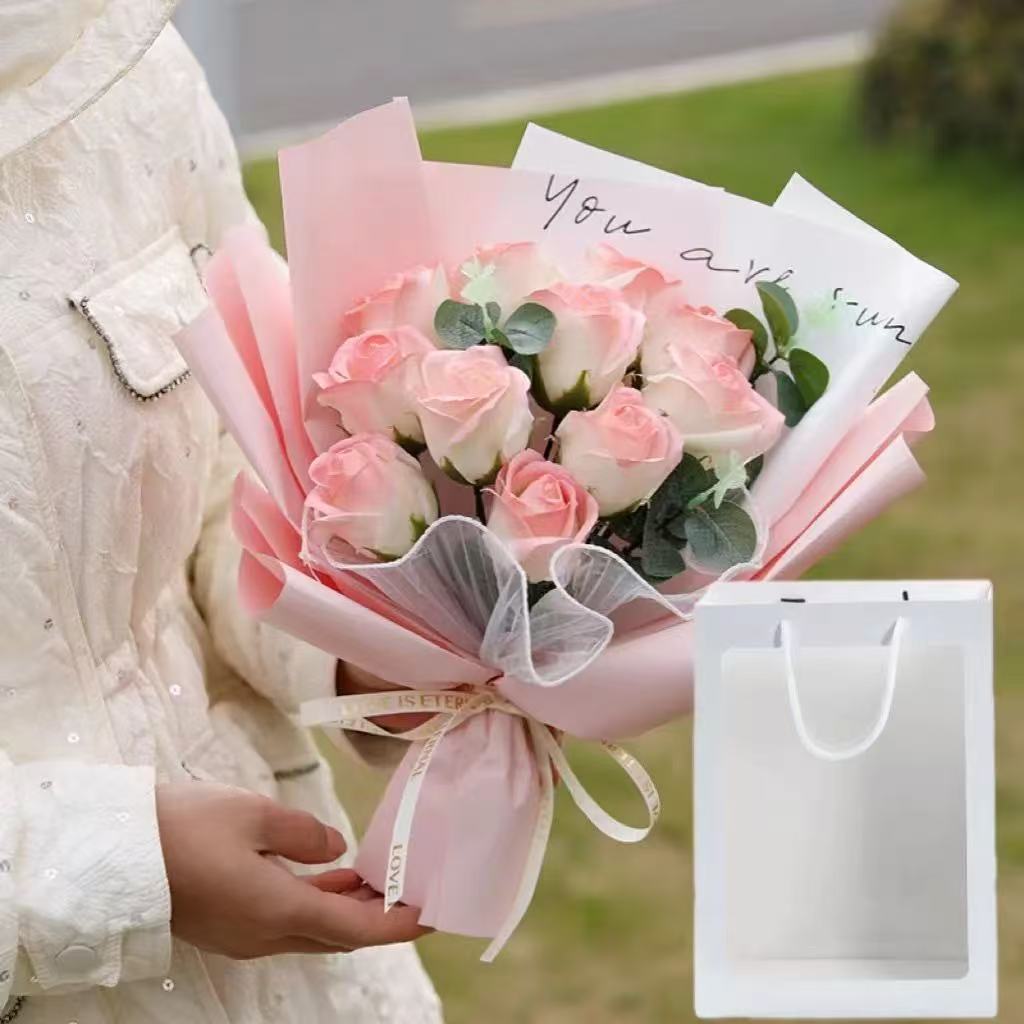 ソープフラワー 卒業式花束 母の日 花 敬老の日フラワーギフト バラ 人気造花ブーケ 誕生日プレゼント 枯れない花 結婚祝い記念日