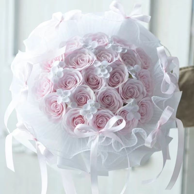 綺麗花束ソープフラワー 卒業式 母の日 花 敬老の日フラワーギフト バラ 人気造花ブーケ 誕生日プレゼント 枯れない花 結婚祝い記念日