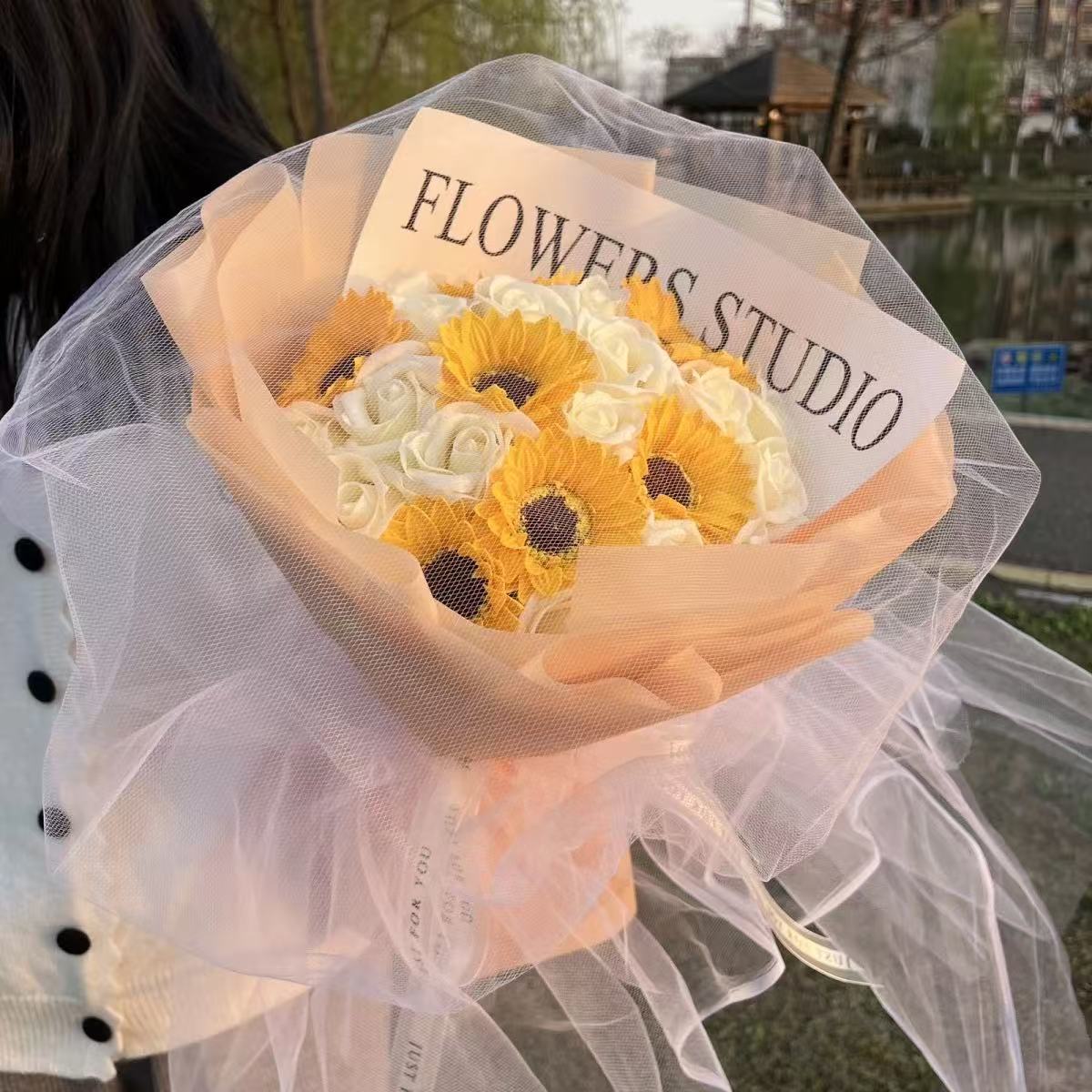 超かわいい花束おすすめソープフラワー 卒業式花束 母の日 花 敬老の日フラワーギフト バラ 人気造花ブーケ 誕生日プレゼント 枯れない花 結婚祝い記念日