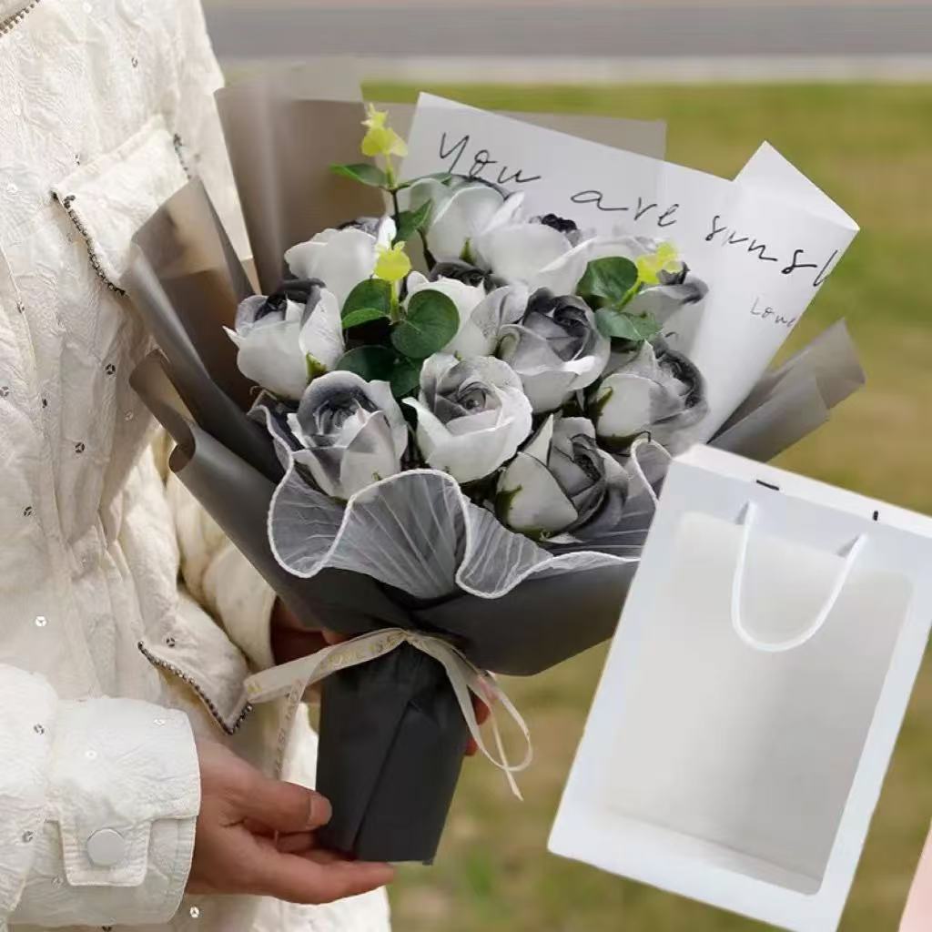 ソープフラワー 卒業式花束 母の日 花 敬老の日フラワーギフト バラ 人気造花ブーケ 誕生日プレゼント 枯れない花 結婚祝い記念日