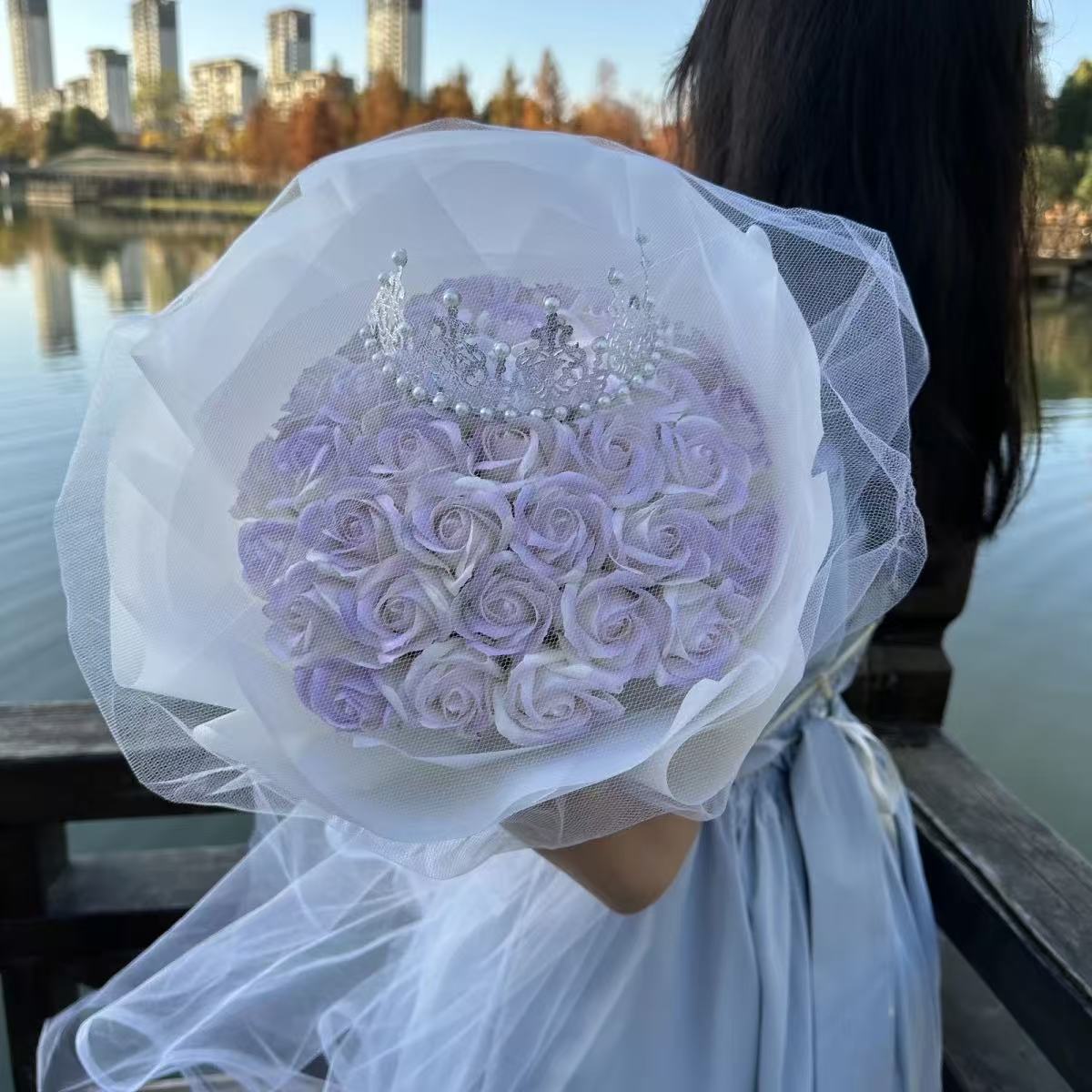 ソープフラワー 卒業式花束 母の日 花 敬老の日フラワーギフト バラ 人気造花ブーケ 誕生日プレゼント 枯れない花 結婚祝い記念日