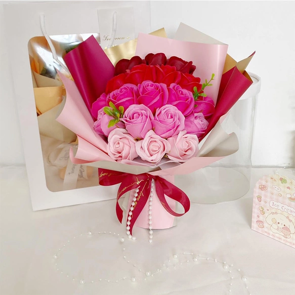 国内即日出荷大人気ソープフラワー 花束 母の日 花 敬老の日フラワーギフト バラ 人気造花ブーケ 誕生日プレゼント 枯れない花 結婚祝い記念日 卒業式