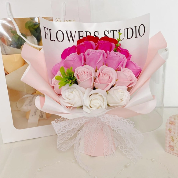 国内即日出荷大人気ソープフラワー 花束 母の日 花 敬老の日フラワーギフト バラ 人気造花ブーケ 誕生日プレゼント 枯れない花 結婚祝い記念日 卒業式
