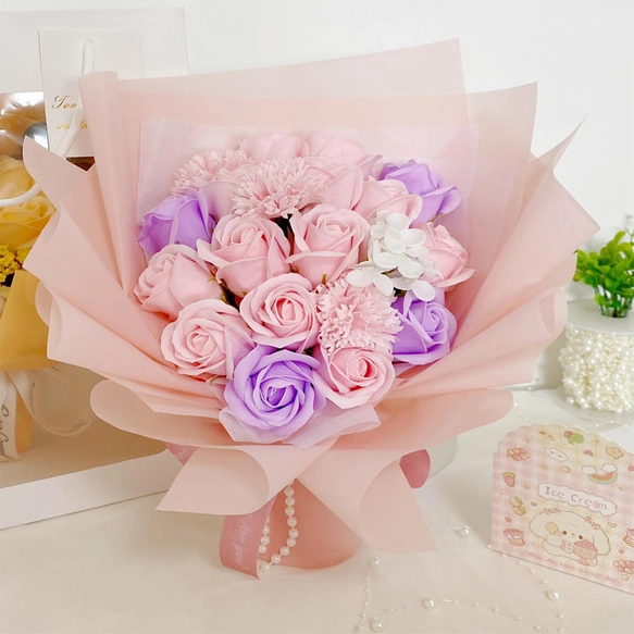 国内即日出荷大人気ソープフラワー 花束 母の日 花 敬老の日フラワーギフト バラ 人気造花ブーケ 誕生日プレゼント 枯れない花 結婚祝い記念日 卒業式