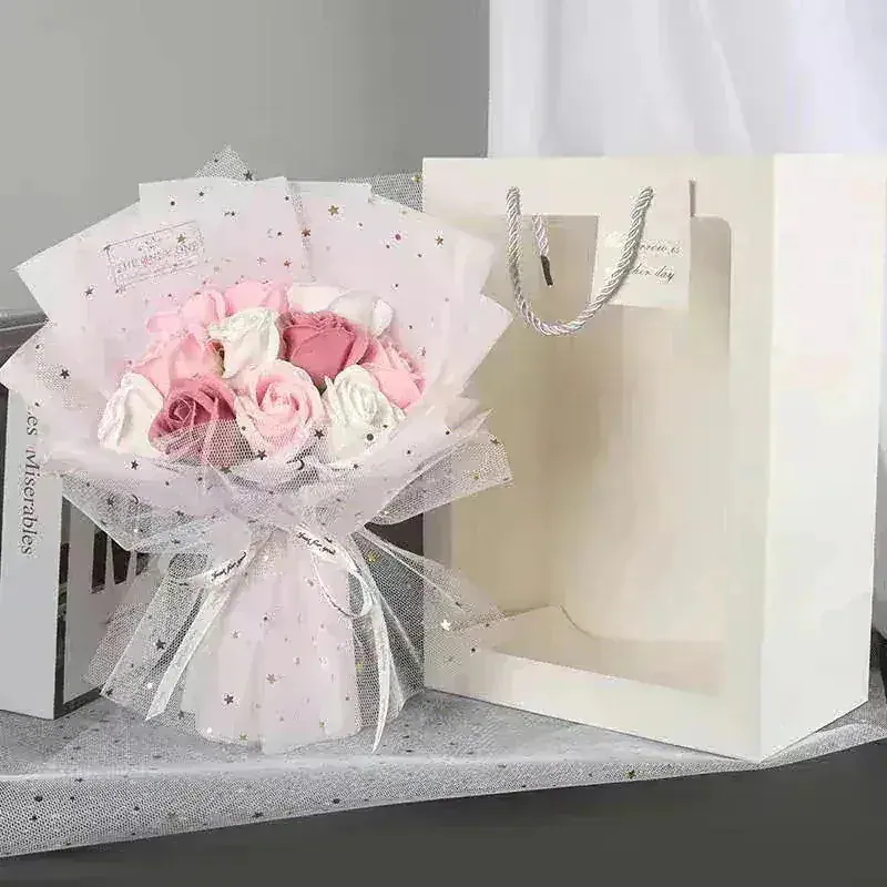 国内即日出荷大人気ソープフラワー 花束 母の日 花 敬老の日フラワーギフト バラ 人気造花ブーケ 誕生日プレゼント 枯れない花 結婚祝い記念日 卒業式