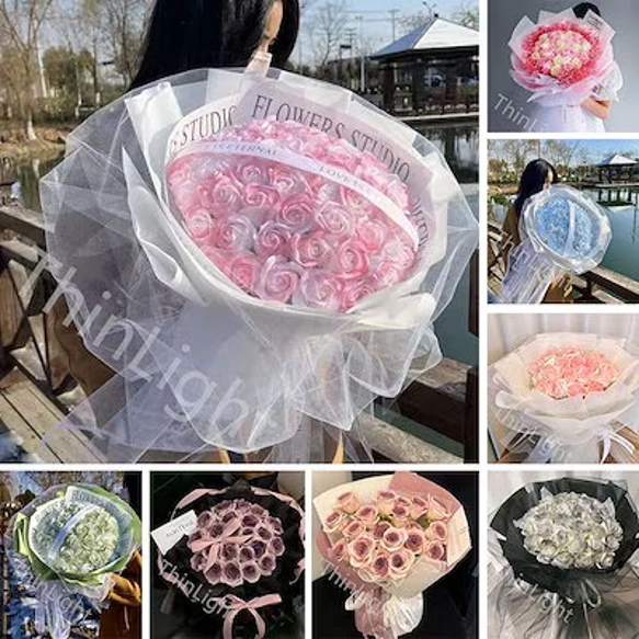 国内即日出荷50本/33本/19ソープフラワー 人気 卒業式 母の日 花束 き 造花 バラ ブーケ 石鹸 枯れない花 ブーケ