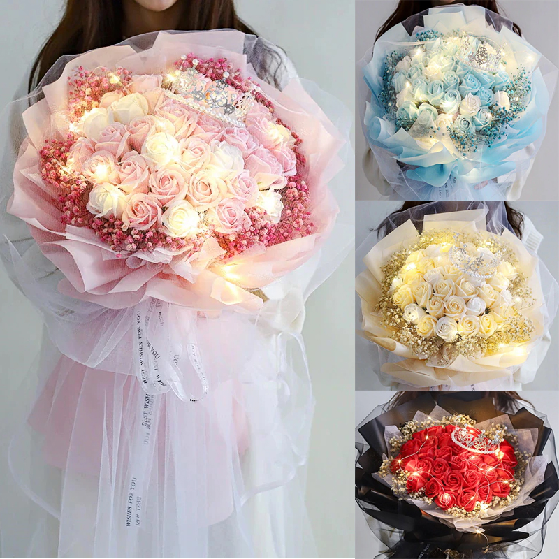 かわいいカスミそう花束