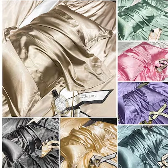 「2枚セット]20種類選べる寝具 快適な睡眠 枕カバー 48*74cm 枕カバー 美髪 お肌と髪がツヤツヤに ピロケ